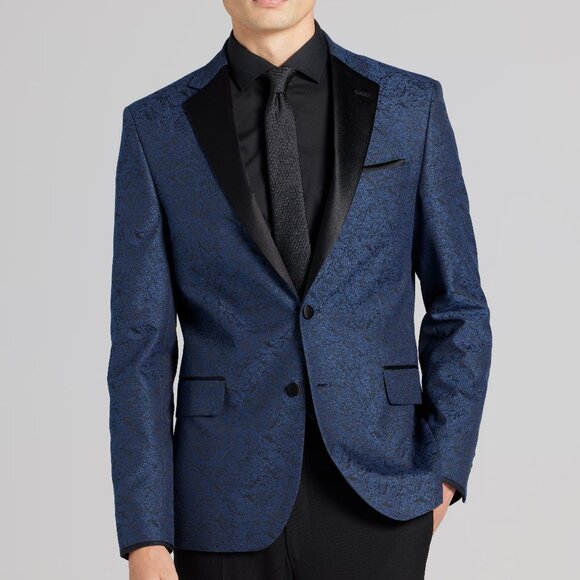 Egara Midnight Blue Tuxedo with Black Accents - Picture 1 of 4